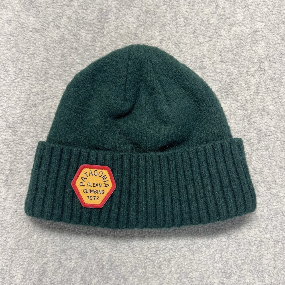 Patagonia Clean Climbing Wool Blend Beanie‎ Hat Green One Size